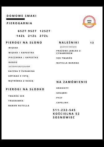 Domowe Smaki - Pierogarnia Sosnowiec