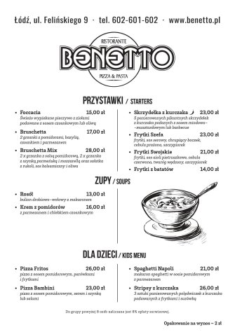 Restauracja Benetto Łódź
