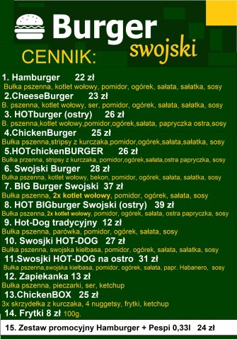 Swojski Burger Biłgoraj