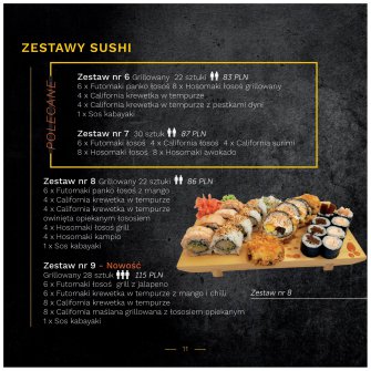 Zestawy sushi 6-9 Biała Podlaska