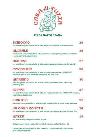 CASA DI TUZZA - Pizza Napoletana Warszawa