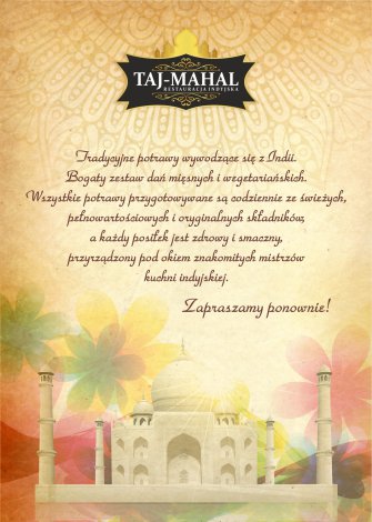 Taj-Mahal Indyjska Restauracja Gniezno