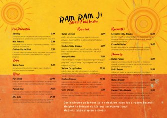 Ram Ram JI Street India Food Gdynia