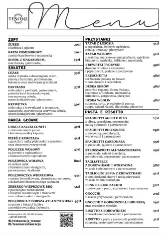 Restauracja Tesone Kraków