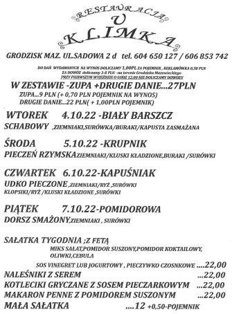 Restauracja U Klimka Grodzisk Mazowiecki