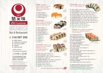 Menu sushi opole okinawa strona 1 Opole