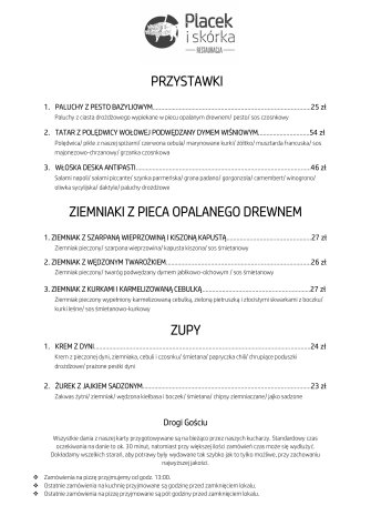 Przystawki, zupy Brzeszcze