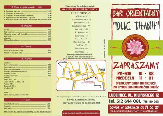 Bar Orientalny "Duc Thanh" Lubliniec