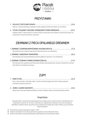 Przystawki, zupy Brzeszcze