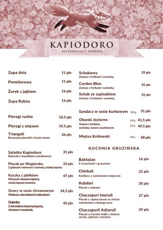 Restauracja Kapiodoro Ruciane-Nida