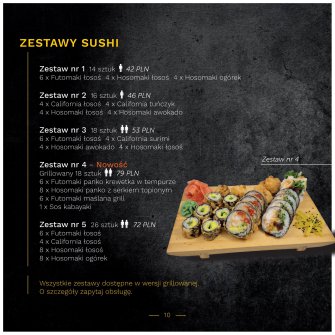 Zestawy sushi 1-5 Biała Podlaska