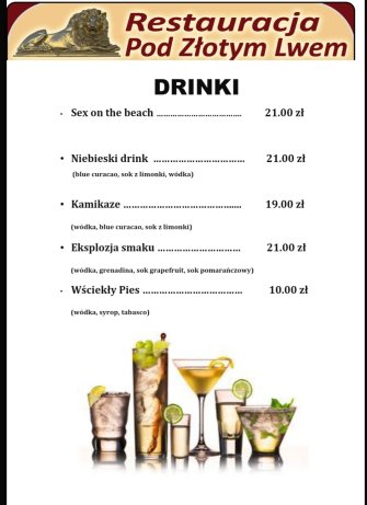 Restauracja Pod Złotym Lwem Grodków