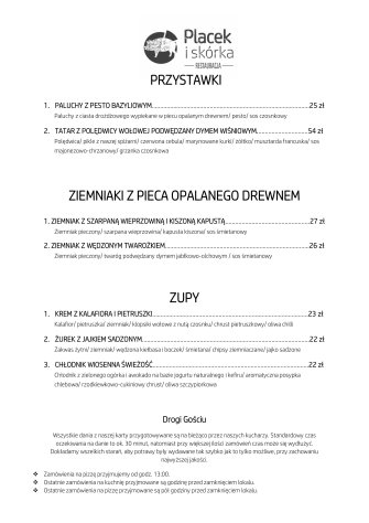 Przystawki, zupy Brzeszcze