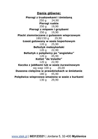 Pensjonat Restauracja Stek Myślenice