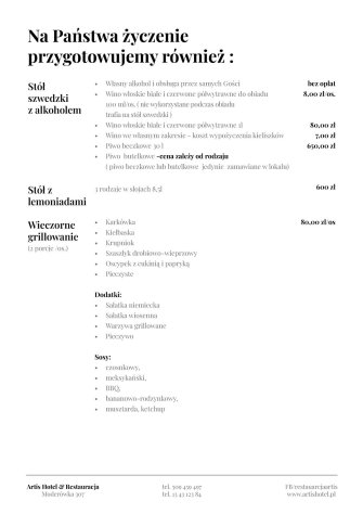 Hotel Restauracja Artis Jedlicze